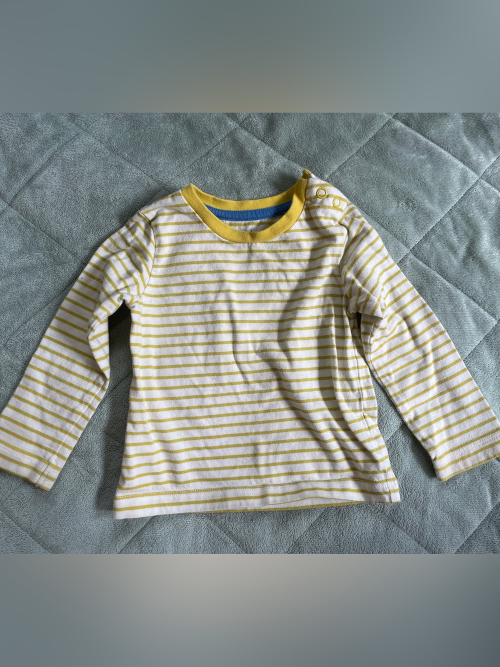 Boden Kids Long-Sleeve Striped Tee in Yellow and White